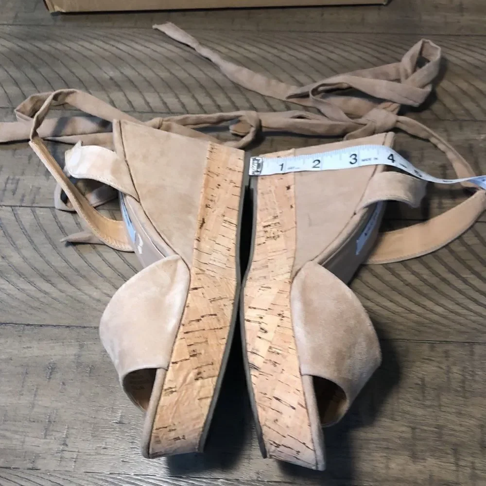 Steve Madden Cork Platform Tieups for summer and vacation Comfy & Sturdy In Box
